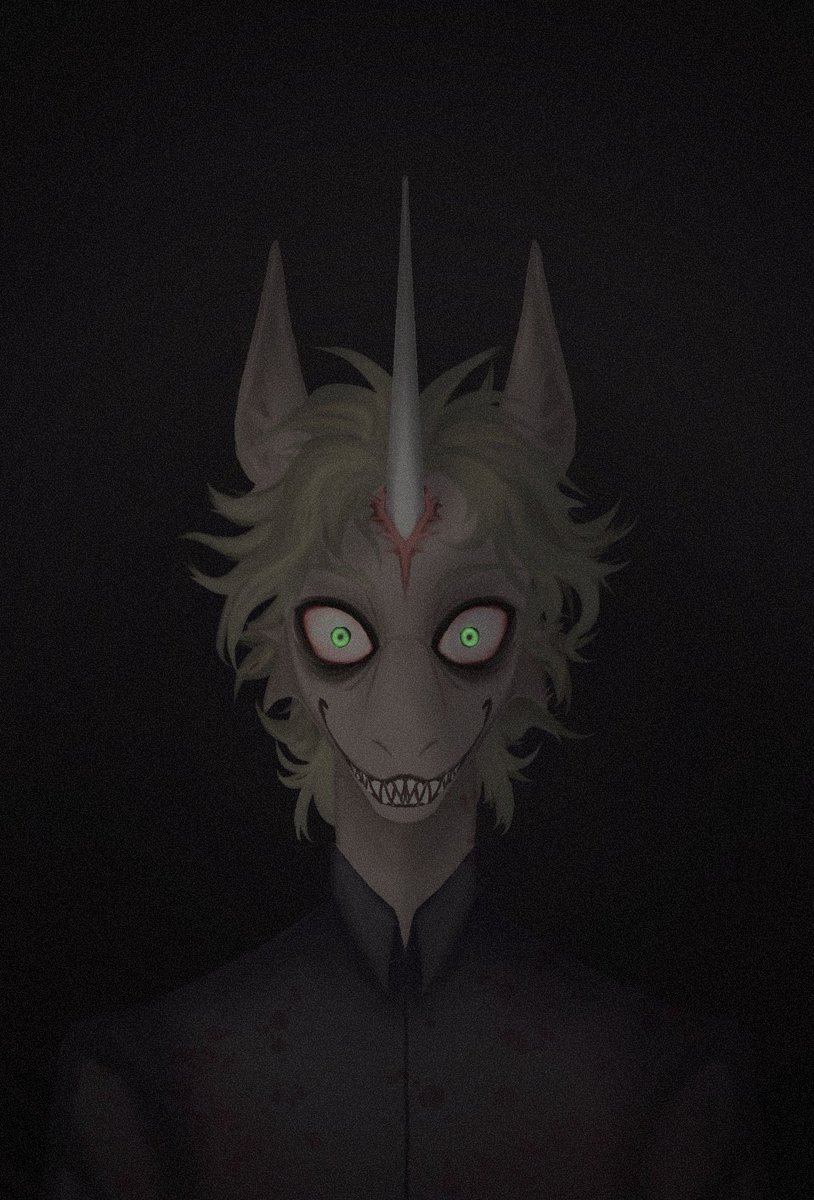 Val_TenTen's tweet image. #art #digitalart #digital #oc #unicorn #anthroart #scary #horror