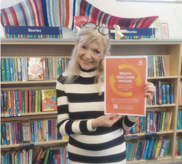 hershamlibrary's tweet image. The launch of Warm Welcome Week in Surrey Libraries today with actress and writer Linda Regan who talked about her career as a novelist and read a delightful short story to our customers over tea and biscuits @libsconnected @SurreyLibraries