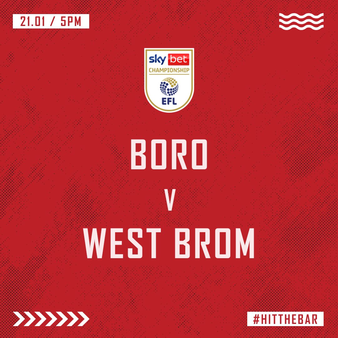 HIT THE BAR (@hitthebarltd) on Twitter photo #HitTheBar tomorrow from 5PM for <a href="/Boro/">Middlesbrough FC</a> v <a href="/WBA/">West Bromwich Albion</a> ⚽️
We will be open before and after the match 🍺
1 Bridge Street East.
#UTB #HitTheBar tomorrow from 5PM for <a href="/Boro/">Middlesbrough FC</a> v <a href="/WBA/">West Bromwich Albion</a> ⚽️
We will be open before and after the match 🍺
1 Bridge Street East.
#UTB