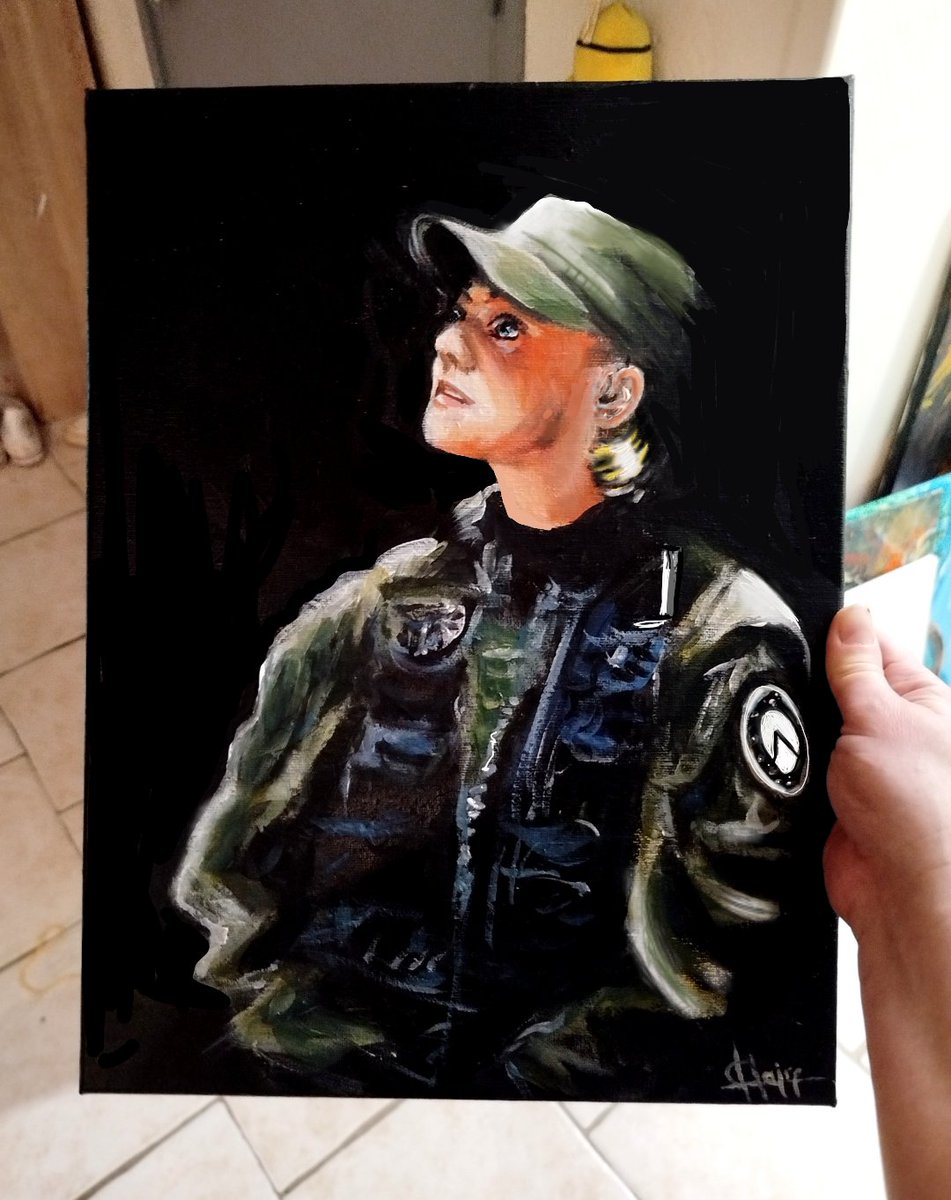 DelClaire86's tweet photo. Sam is finally finished 🎨🖌️👩🏻‍🎨 #Stargate ☀️ https://t.co/Ks6V0CVbYv