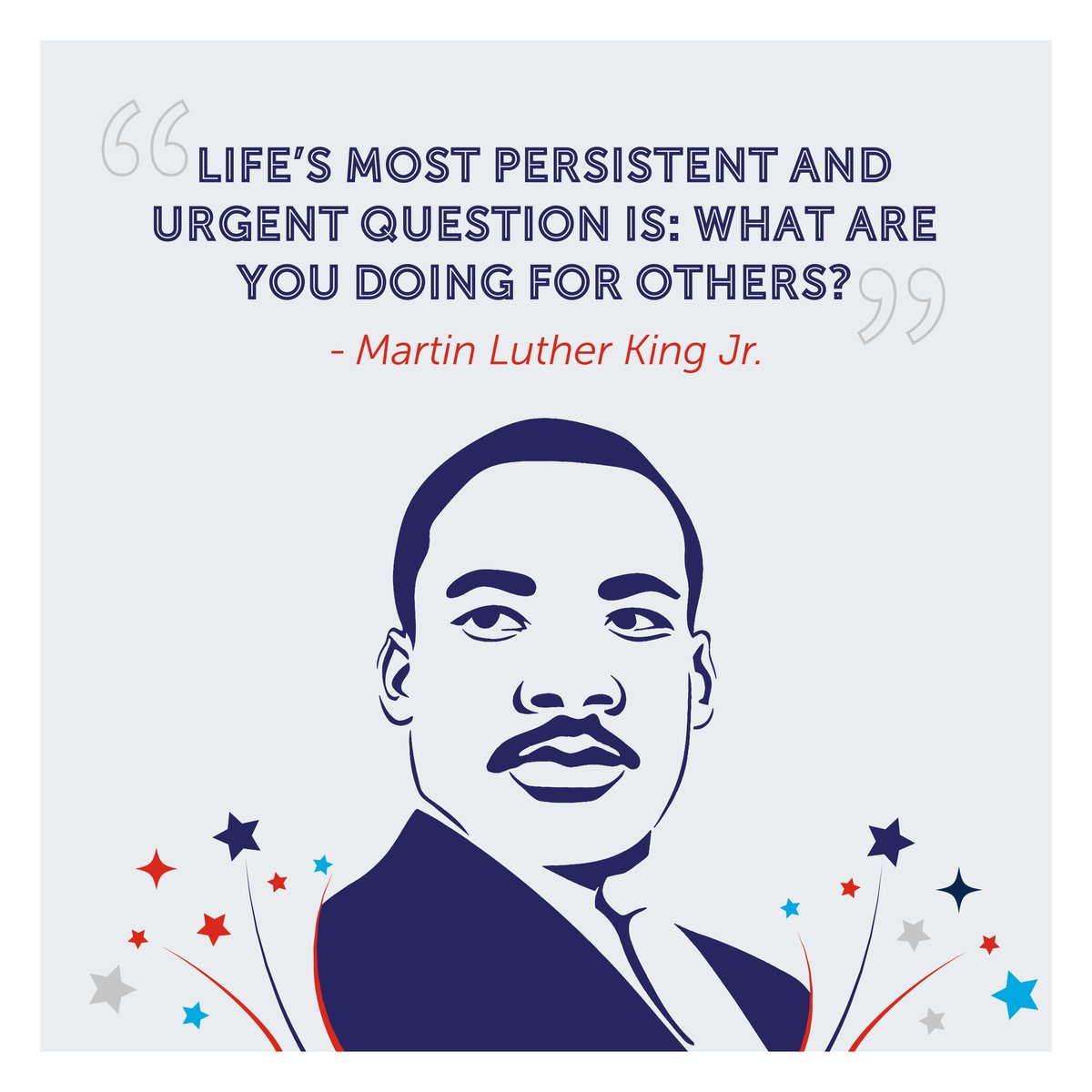 "Life’s most persistent and urgent question is: What are you doing for others?” – Martin Luther King Jr.

At Scottish Rite for Children, we strive to live by this message every day. Let’s honor Dr. King by making the world a better place.

#MLKDay #MartinLutherKingJr