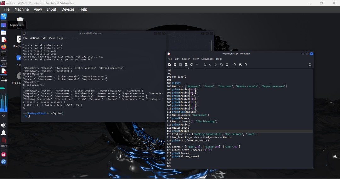 Catherine Ozioma (@cyber_rine) on Twitter photo Day 7/365
#365 of coding
List in python, operations with list.
<a href="/Adanna_techie/">Adanna</a> <a href="/nnorom_uchechi/">Uchechi Nnorom</a> <a href="/Queenicea17/">Cyber Caramel_Choco🍫</a> Day 7/365
#365 of coding
List in python, operations with list.
<a href="/Adanna_techie/">Adanna</a> <a href="/nnorom_uchechi/">Uchechi Nnorom</a> <a href="/Queenicea17/">Cyber Caramel_Choco🍫</a>