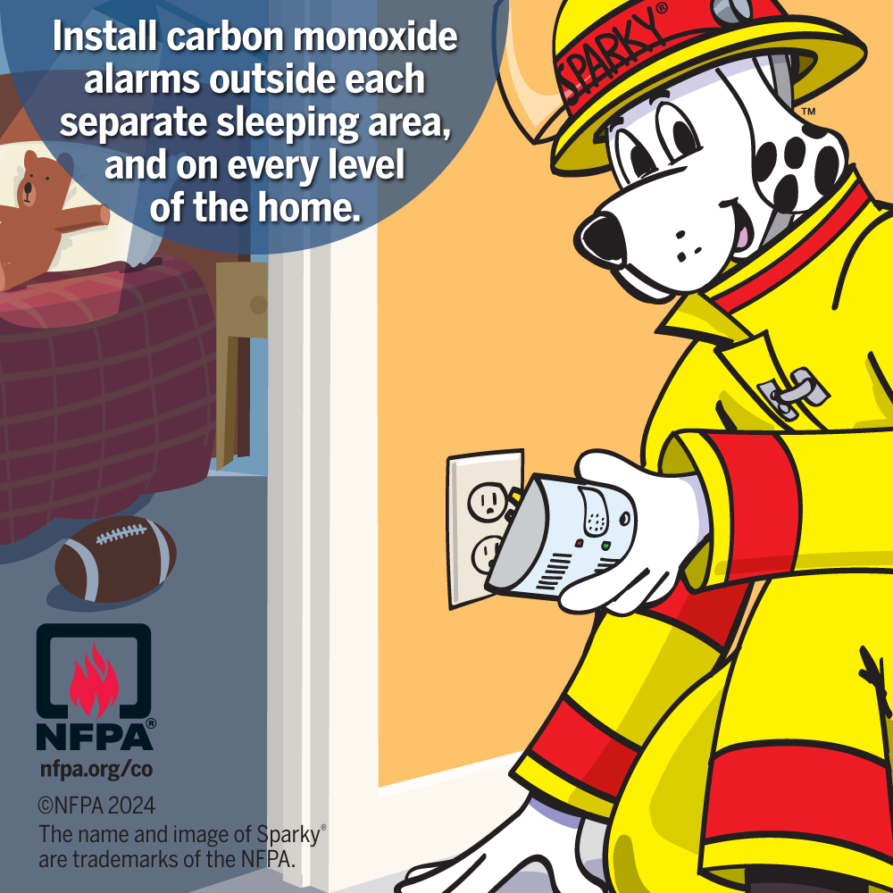 Sparky_Fire_Dog's tweet image. #DYK over 150 lives are lost annually due to carbon monoxide from furnaces/generators? Don't be a statistic, check your CO alarm today! For winter safety tips, check out nfpa.org/winterfreeze #CarbonMonoxideSafety #SilentKillerAwareness #COPrevention