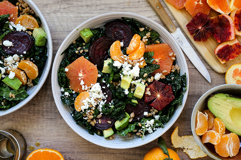 NEW! Roasted Beet and Orange Kale Salad. #Recipe: floatingkitchen.net/roasted-orange… #vegetarianrecipes #salad