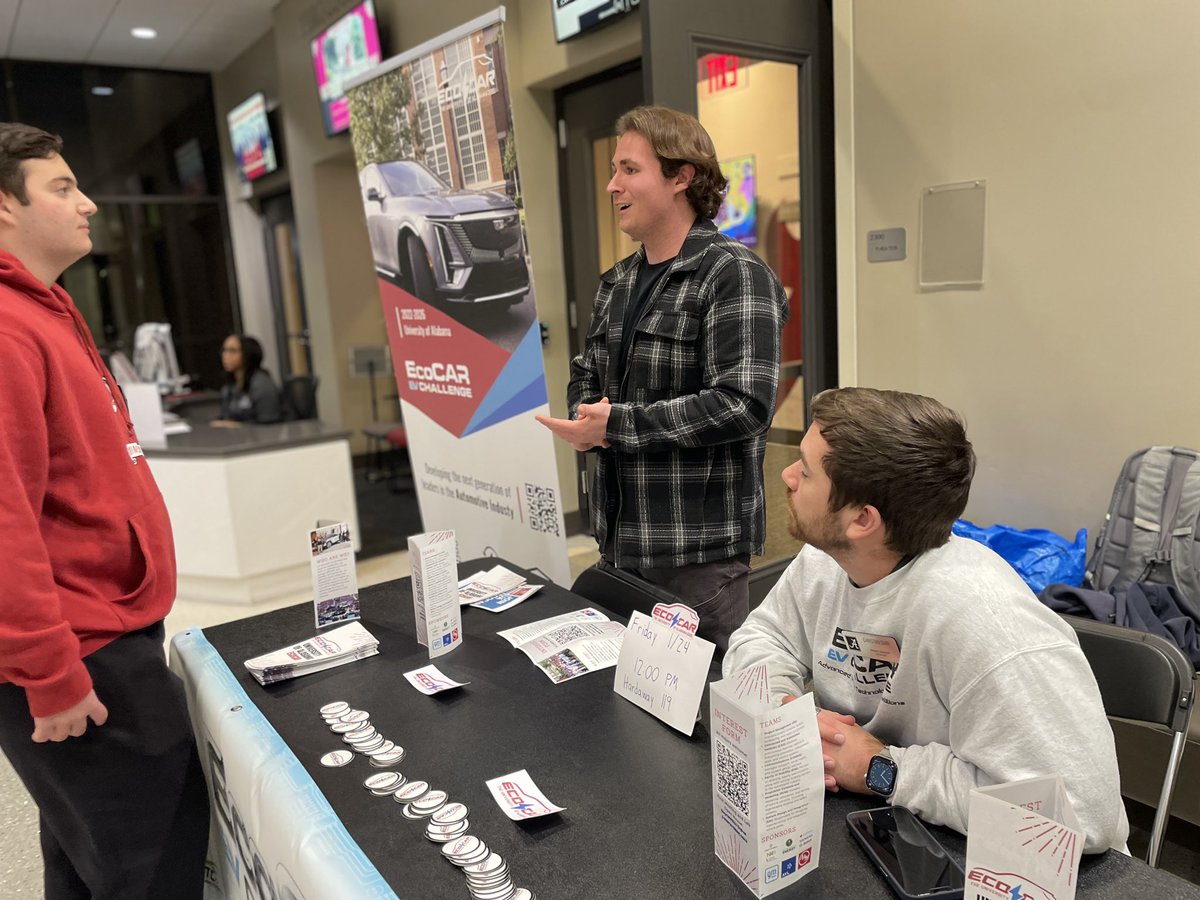 UAEcoCAR's tweet image. We loved getting to meet everyone last week at Get On Board Day! For any other general questions, please feel free to direct message us or come visit us in Hardaway Hall!

#UAEcoCAR #EcoCAREVChallenge #BamaEngineering #Recruitment #NextSteps