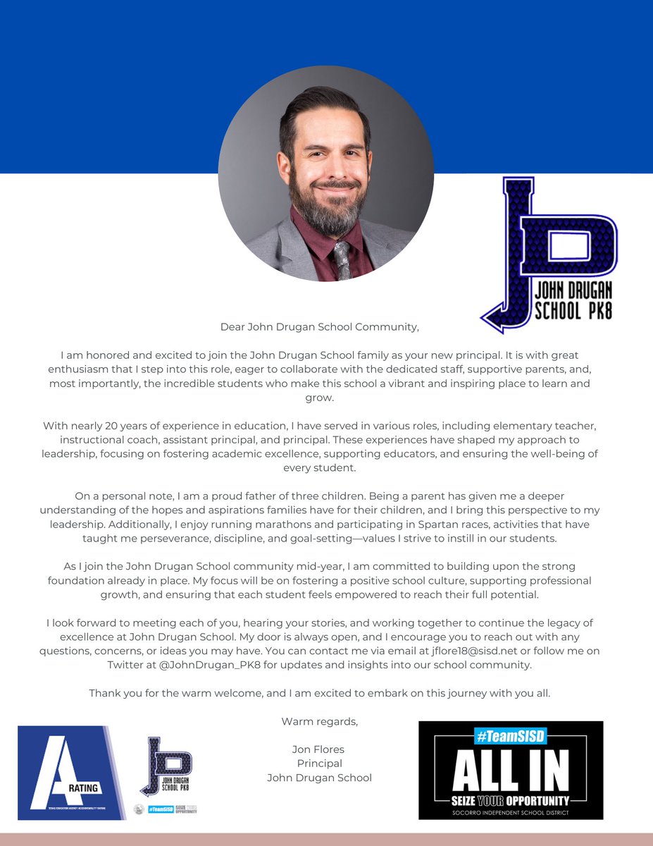 John Drugan PK-8 (@johndrugan_pk8) on Twitter photo ππ©Άπ€πExcited to join <a href="/JohnDrugan_PK8/">John Drugan PK-8</a>. <a href="/SISD_Herrera/">Enrique Herrera</a> <a href="/jim_vasquez20/">Jim Vasquez</a> #ALLIN #TheDruganWay ππ©Άπ€πExcited to join <a href="/JohnDrugan_PK8/">John Drugan PK-8</a>. <a href="/SISD_Herrera/">Enrique Herrera</a> <a href="/jim_vasquez20/">Jim Vasquez</a> #ALLIN #TheDruganWay