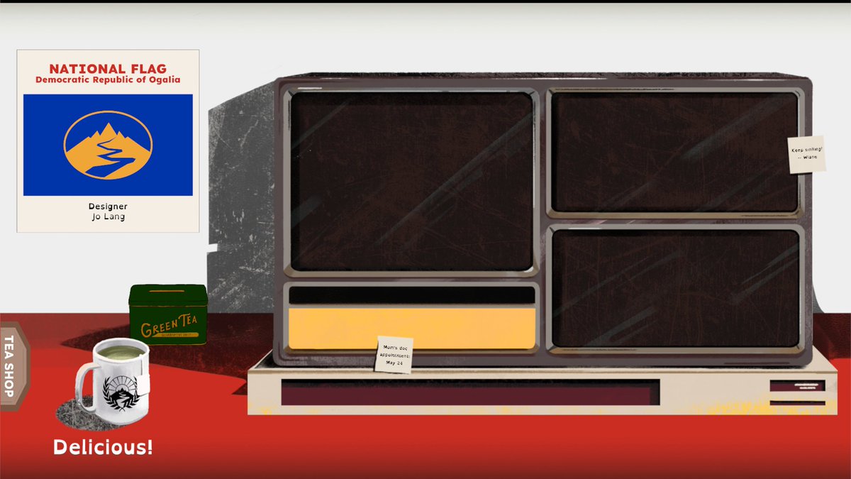 Silencer the game>>

Want to know what you will do for Ogalia and the Leader? Well, one thing is definitely about tea. Good government employees drink tea, or they get fired. And this is just on top of your regular news censor job. 

Long live Ogalia!

#SuperMAGFest2025 #indiedev