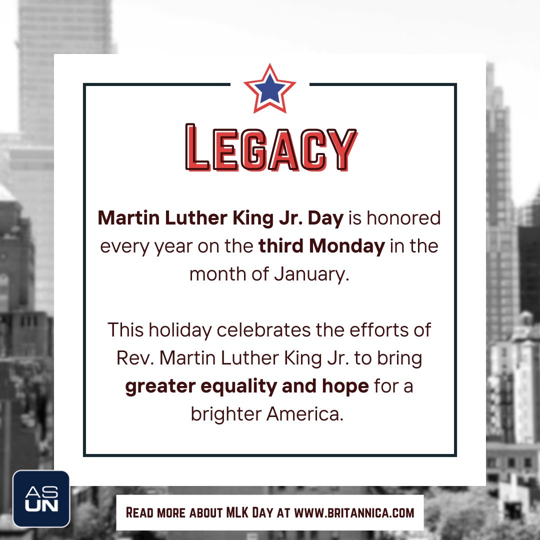 Happy Martin Luther Kind Jr. Day, Wolf Pack! 💙
Today is a day of remembrance of Rev. Dr. Martin Luther King Jr. who was a fundamental figure in the Civil Rights movement to end racial segregation, and we honor his impact in bringing greater hope and equality to the country.