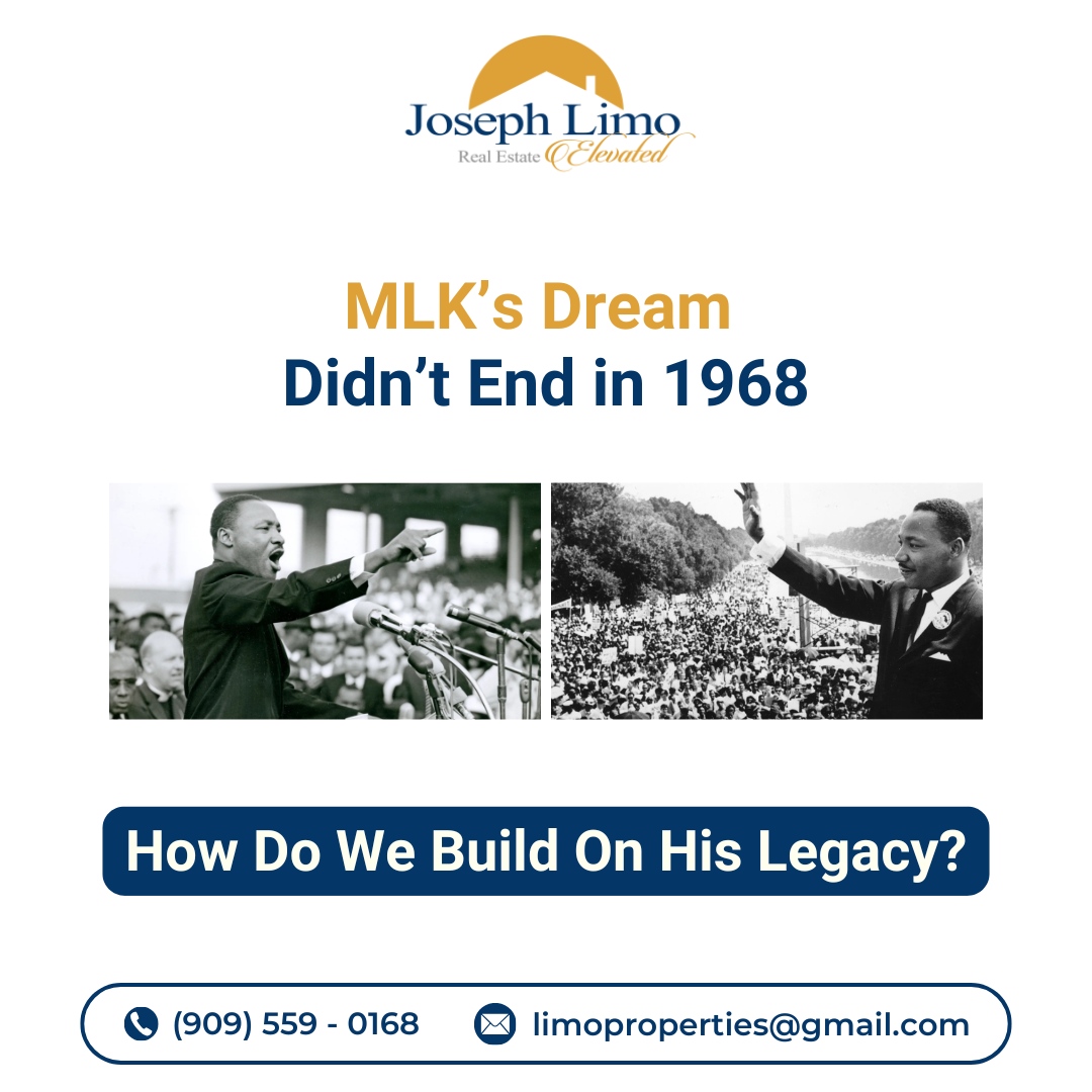 CoachJLimo's tweet image. 🌟 MLK’s dream lives on. 

 🏡  The 1968 Fair Housing Act opened doors, but the work isn’t over.

📩 DM me!

#MLKDay2025 #FairHousingMatters #JosephLimoBroker #RanchoCucamongaRealEstate #EqualityInHousing #BuildingLegacies #FontanaHomesForSale #CommunityFirst #DreamsInAction