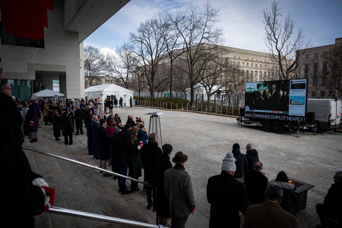 CanEmbUSA's tweet photo. Sharing the #ViewFrom501 where all eyes were on Capitol Hill. #FriendsPartnersAllies #Inauguration2025 https://t.co/YSOT1xeLwK