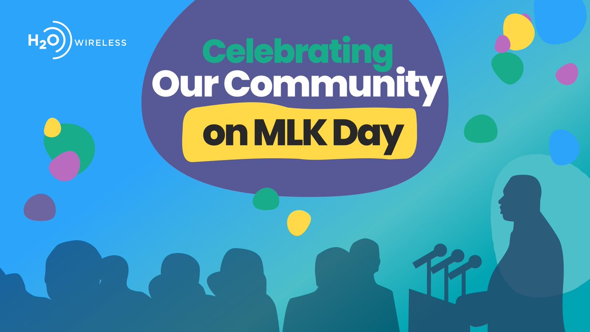 H2OWireless's tweet image. This MLK Day, we honor Dr. King's legacy of connection. At H2O Wireless, our affordable plans keep you linked to your roots and loved ones. Together, we build a brighter future! 🌍✊ #H2OWireless #MLKDay #UnityInDiversity