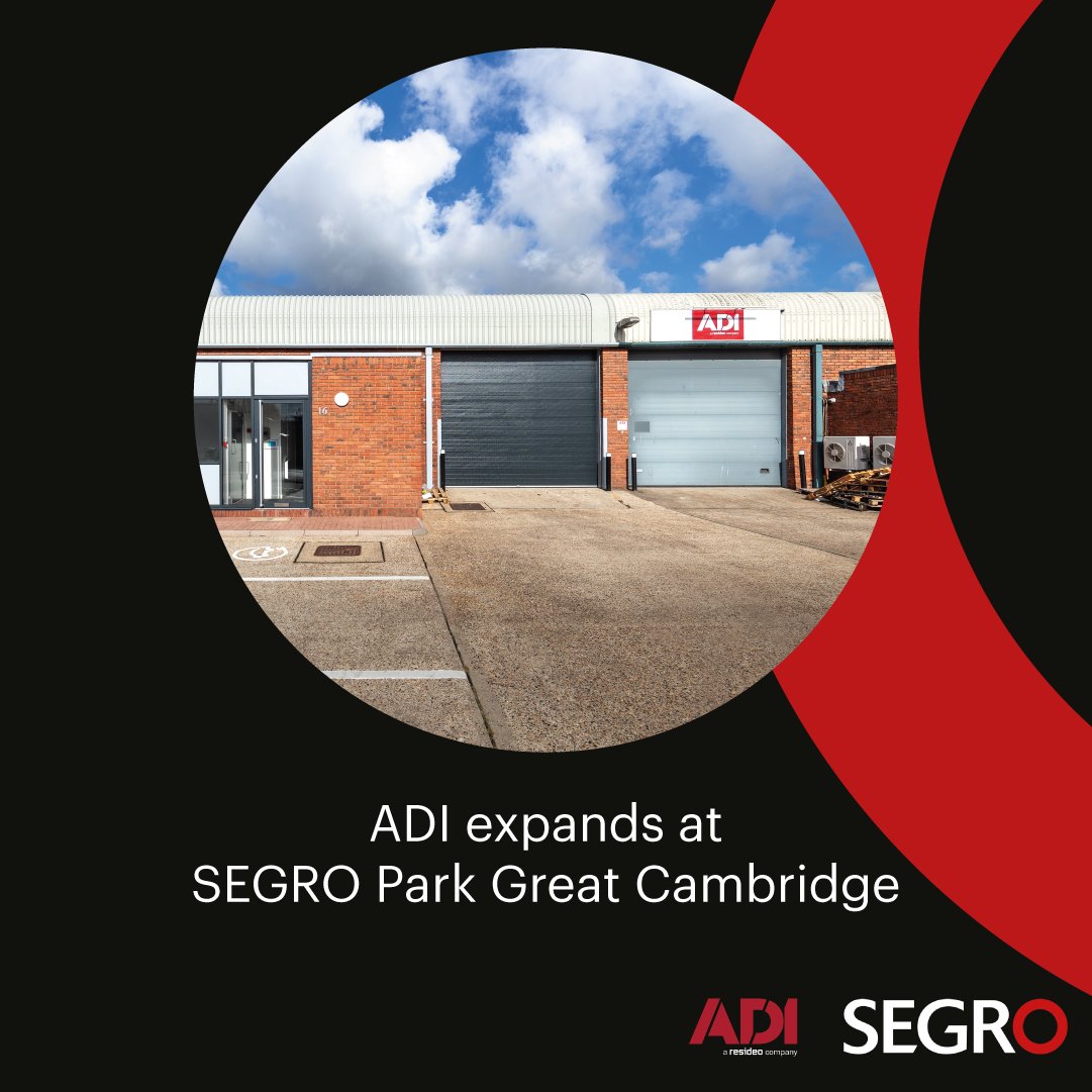 SEGRO plc (@segroplc) on Twitter photo We’re wired differently at SEGRO Park Great Cambridge.
<a href="/ADIGlobalDist/">ADI Global Distribution</a> , a leading global distributor of security, Fire and AV products, has strengthened its relationship with SEGRO by committing to an additional unit at the estate.
A customer since 2014, ADI originally occupied We’re wired differently at SEGRO Park Great Cambridge.
<a href="/ADIGlobalDist/">ADI Global Distribution</a> , a leading global distributor of security, Fire and AV products, has strengthened its relationship with SEGRO by committing to an additional unit at the estate.
A customer since 2014, ADI originally occupied