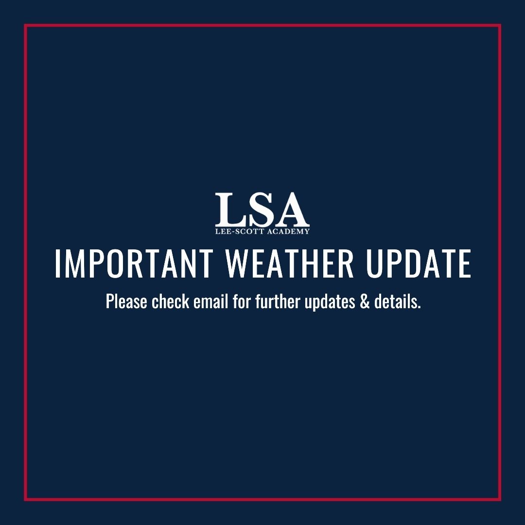 Lee-Scott Academy will cancel all classes, school operations and after-school activities on Tuesday, January 21st in the interest of safety for our families, faculty and staff. Families should check their emails for further information.