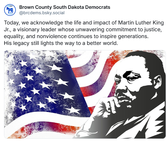 Today, we acknowledge the life and impact of Martin Luther King Jr., a visionary leader whose unwavering commitment to justice, equality, and nonviolence continues to inspire generations. His legacy still lights the way to a better world.  bsky.app/profile/brcdem…
