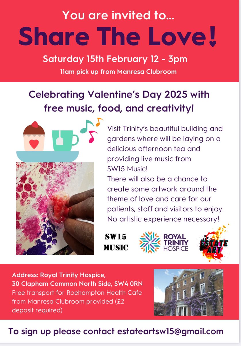 Come along to manresa clubroom to sign up on a Wednesday 4-6 or Saturdays 10-4 pm 

Address ⬇️ 

g.co/kgs/YUXtziL Manresa Clubroom - Alton Sheltered Housing Scheme
020 8788 1439