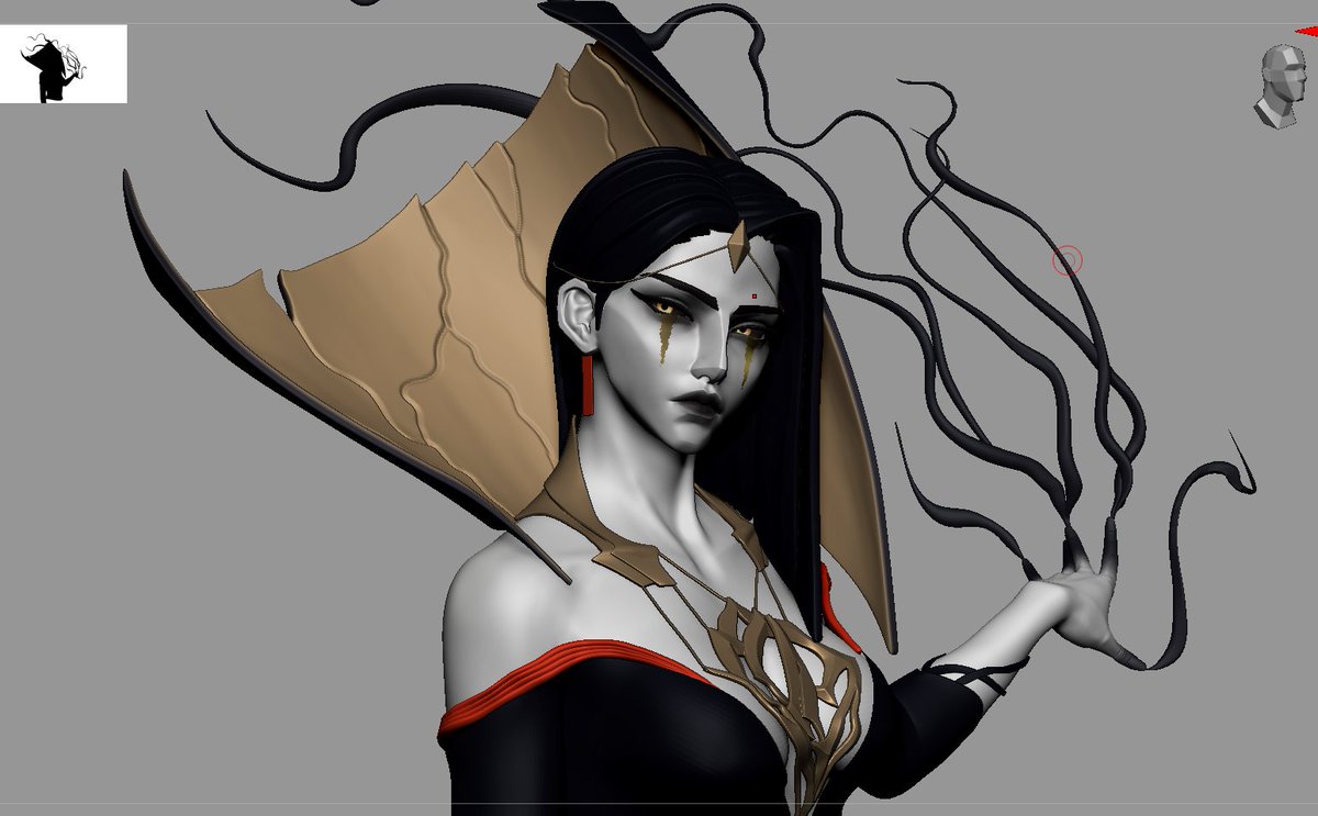 sakusculpts's tweet image. just a speedsculpt I did yesterday of Leblanc

Based on: @Ulchete drawing

#3dart #3D #3dmodeling #3dprint #3DCG #zbrush #pixologic #DigitalArtist #DigitalSculpting #comission