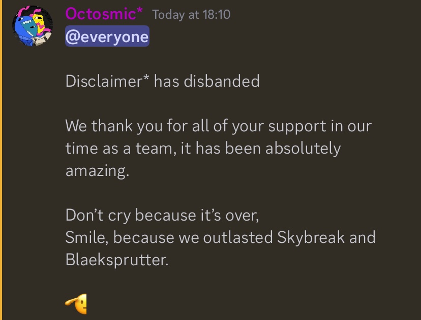 DISCLAIMER* (Disbanded*) tweet media