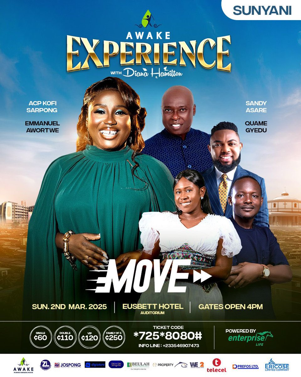 iambecky23's tweet image. It&apos;s Official!
The &quot;Awake Experience With Diana Hamilton&quot; is now duly launched!
Join @dianaahamilton for a powerful night of Worship, Praise and A life-changing move of God!

Don&apos;t miss this transformative experience! #AwakeExperience #DianaHamilton