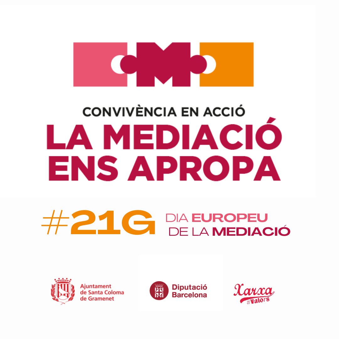 ☝ La mediació és una eina per abordar el conflicte basat en el diàleg i l'escolta mútua de les parts.

Aquest dimarts celebrem el Dia Europeu de la Mediació! 🇪🇺