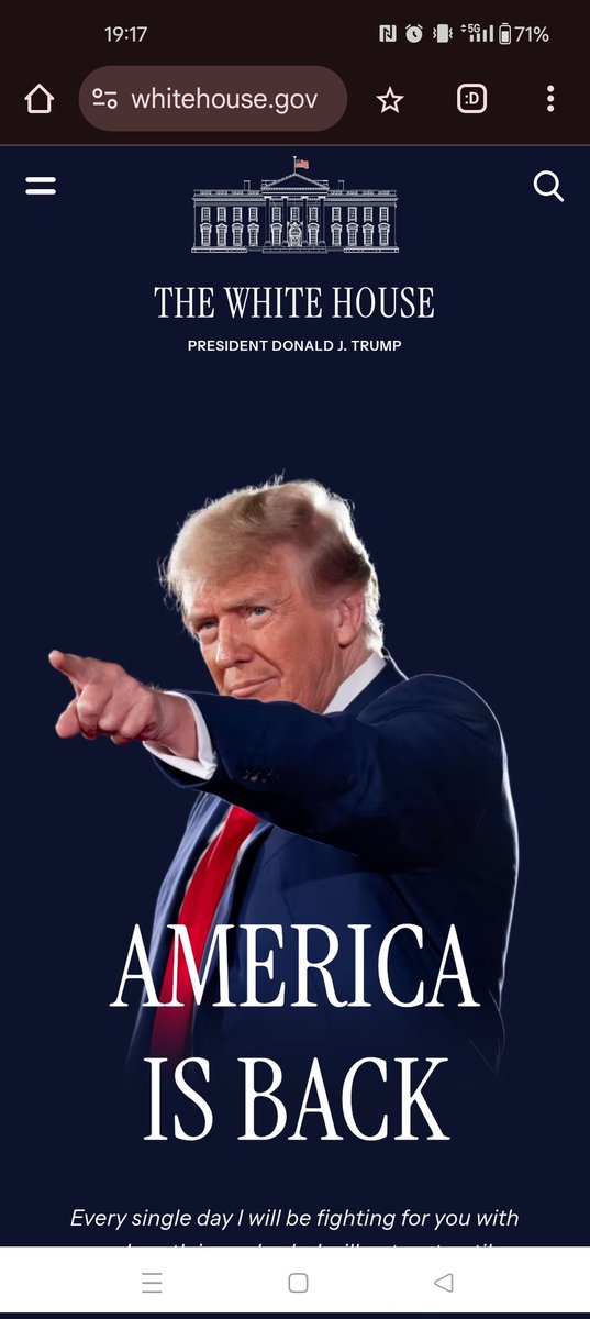 Meanwhile whitehouse.gov