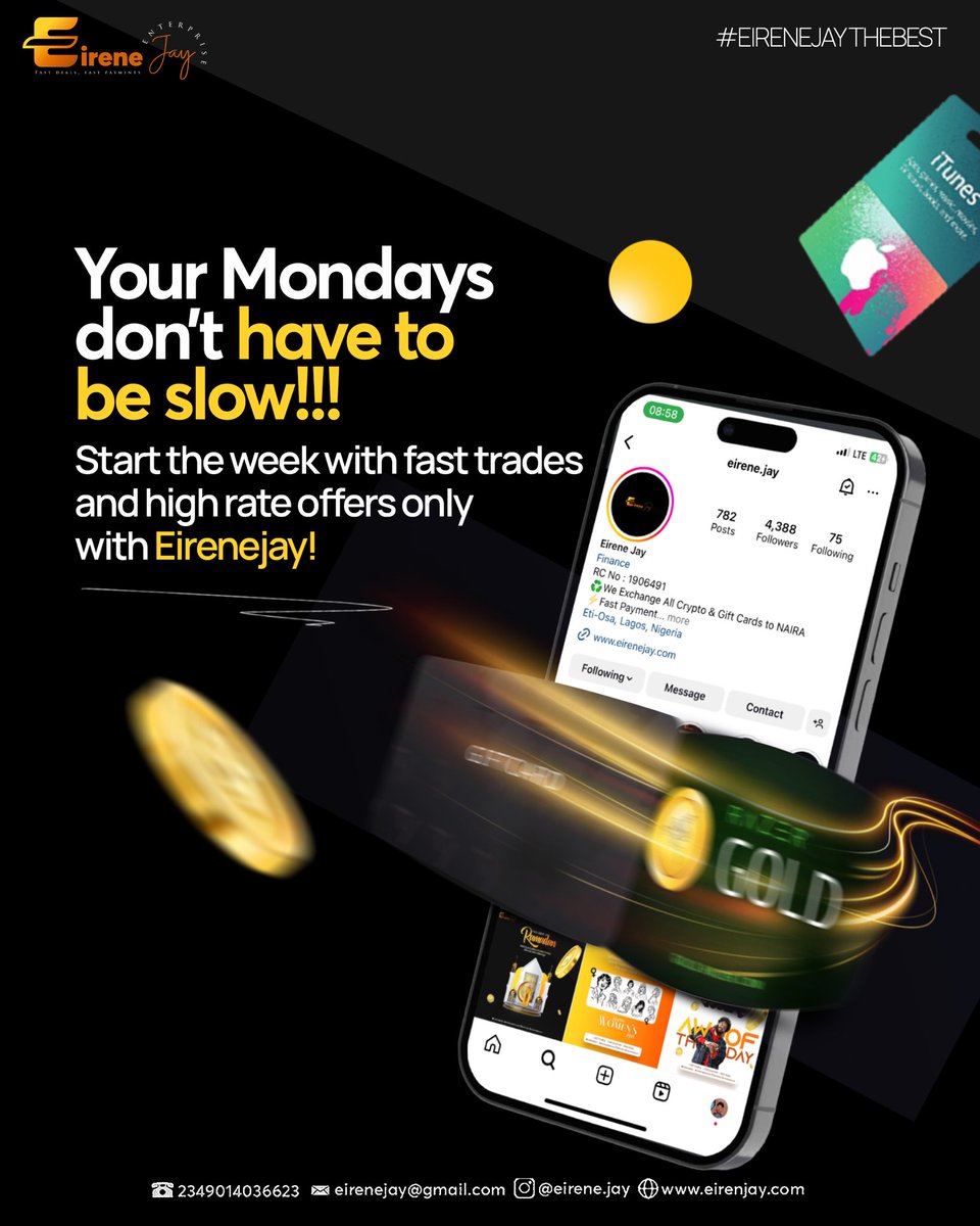 eirenejay_'s tweet photo. Start you week with fast trades and high rate offers only with Eirenejay 
Send a Dm to trade now ✅ https://t.co/z7VOudwXpE