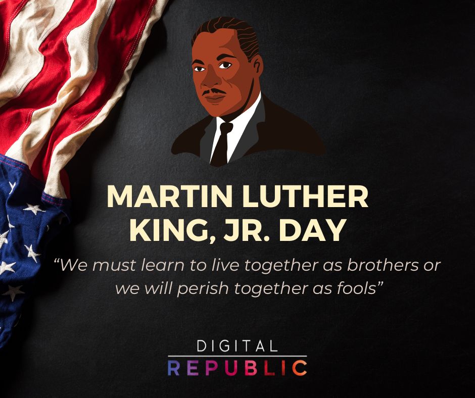 DRepublicUK's tweet photo. Today, we honor Dr. Martin Luther King Jr., a visionary leader who championed equality and the power of hope. Let his dream inspire us to stand for what’s right, foster kindness, and work toward a future where everyone is valued.

#MLKDay #Equality #Justice #MartinLutherKingJr https://t.co/OfDjOPKfXm