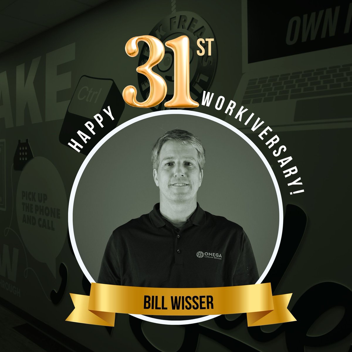 It’s hard to believe it’s been 31 years since Bill Wisser started Omega as a small custom programming operation. Over the years, Bill has grown the organization into the successful MSP it is today. We are excited to continue growing under his guidance for many more years to come.
