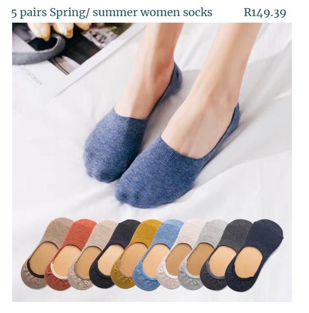 shstore35118's tweet image. 10 pieces = 5 pairs Spring/summer women socks 
Solid color fashion wild shallow mouth girls/female 
invisible slipper socks                            R149.39
smokinghotstore.com/products/10-pi…
#WomenSocks
#InvisibleSocks
#ShallowMouthLadiesSocks