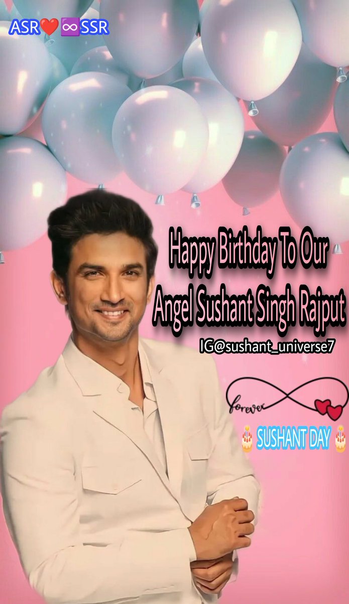 Love Last Forever ❤️
.
Those We love Don't Go Away, They Stay Beside Us Everyday💗 
Immortal SSR ♾️
.
Happy Birthday My Inspiration 🌟
My Sushant Singh Rajput💫🦋
.
Sushant Day
#SushantSinghRajput #JusticeForSushantSinghRajput