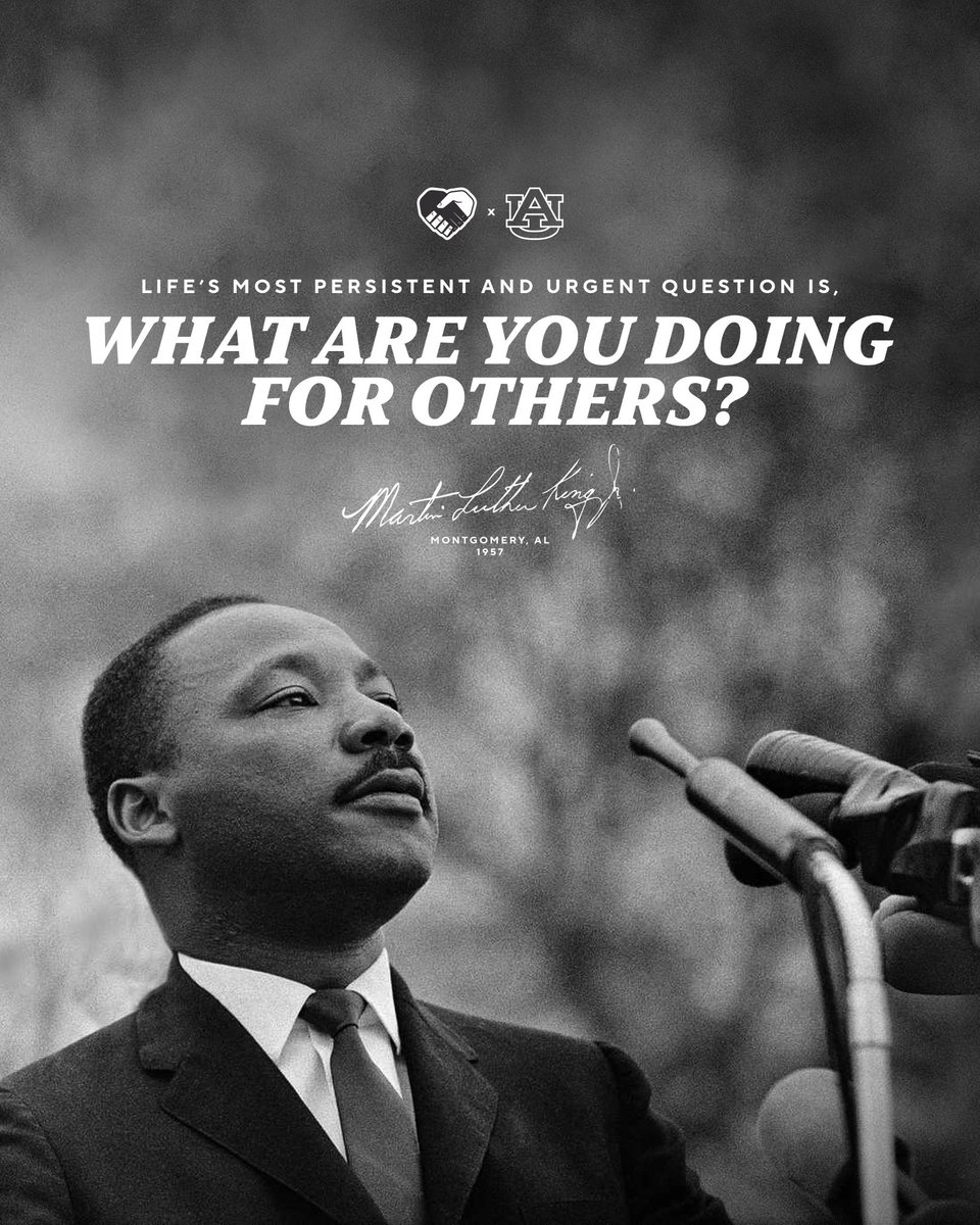 Today, we celebrate the dream, legacy, and courage of Dr. Martin Luther King Jr. Together, let’s continue to push toward progress.

#WarEagle