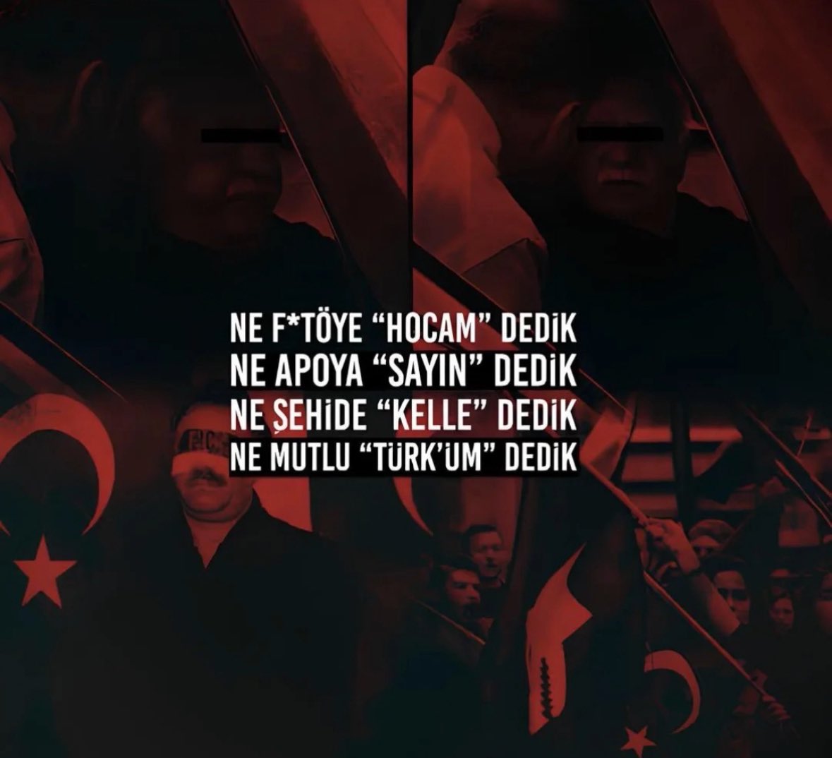 Siz yanınıza apo piçini alın, biz TÜRK Milletini.
