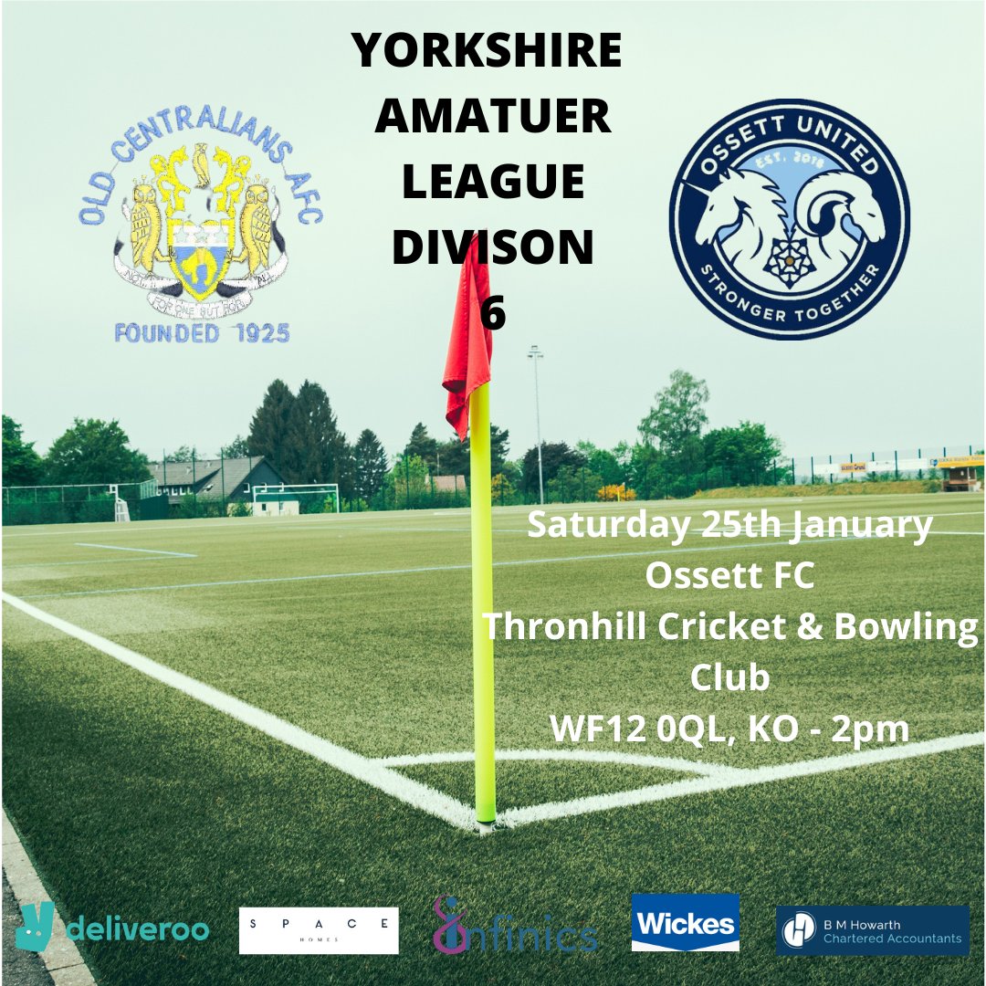 Old Centralians AFC (@centraliansafc) on Twitter photo ⚽GAMEWEEK 18 ⚽️
A repeat of the 2 games Postponed after the snow storm!
First vs <a href="/huddsamateurs/">Huddersfield Amateur Football Club</a>
Reserves vs <a href="/OssettUnited/">Ossett United FC</a>
Can our first team put some pressure on top of the table?
Can our reserves pick up a win against a strong top of Division 6?
SHOW YOUR SUPPORT
⚽️COYC⚽️ ⚽GAMEWEEK 18 ⚽️
A repeat of the 2 games Postponed after the snow storm!
First vs <a href="/huddsamateurs/">Huddersfield Amateur Football Club</a>
Reserves vs <a href="/OssettUnited/">Ossett United FC</a>
Can our first team put some pressure on top of the table?
Can our reserves pick up a win against a strong top of Division 6?
SHOW YOUR SUPPORT
⚽️COYC⚽️