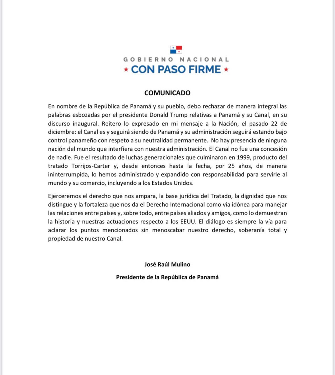 José Raúl Mulino (@joseraulmulino) on Twitter photo 