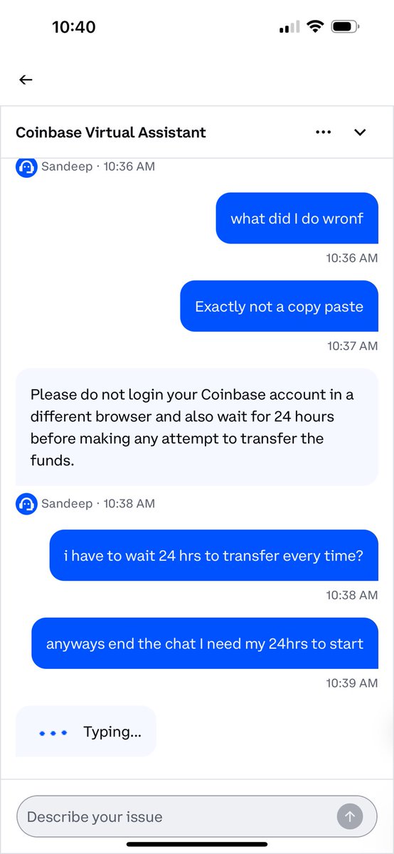WinstonPaik's tweet photo. @coinbase @CoinbaseSupport you have taken everything from me you win Sandeep https://t.co/JauCQnIuoI