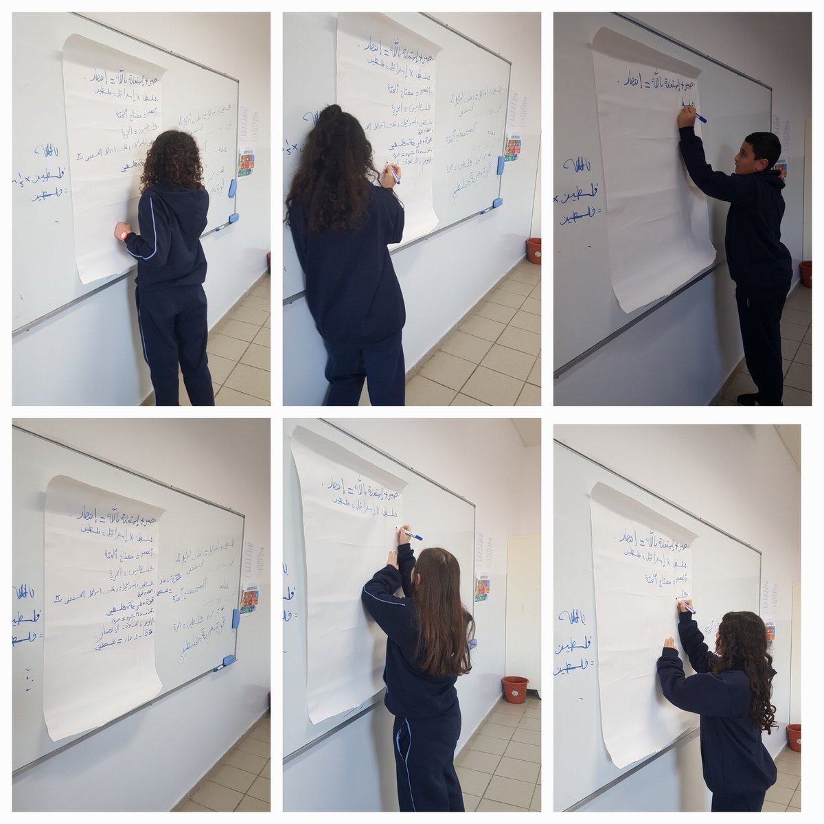 "عندما يصبح الإبداع لغة الطلاب، ويترجمون فرحهم بانتصار #غزة إلى معادلات رياضية تعبر عن حبهم وفخرهم... هذا هو جيل الأمل الذي يبني المستقبل بعقل واعٍ وقلب نابض. كل التحية لطلابنا المبدعين!"