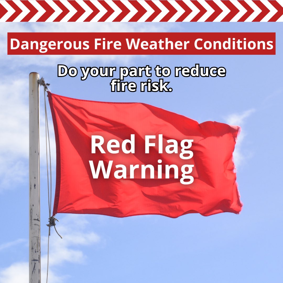 CityofRHE's tweet photo. 🚩 Red Flag Warning issued for 8 am Jan 20 - 2 pm Jan 21.

⚠️Use extreme caution with anything that can spark a wildfire, such as landscaping and construction tools.
📍Know Your Zone. Find your zone at https://t.co/QYTsl0Qfd3.
🎒Be evacuation ready.
📱 Sign up for #RHE @AlertSouthbay alerts by texting "RHEalerts" to 888-777.