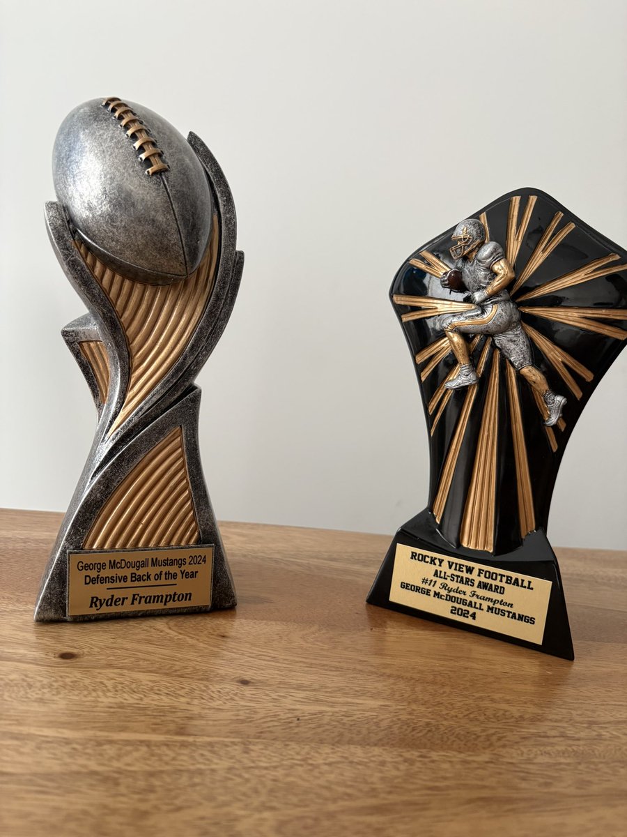 After a great high school season I was proud to receive the defensive back award for my team and an all star award for the league.