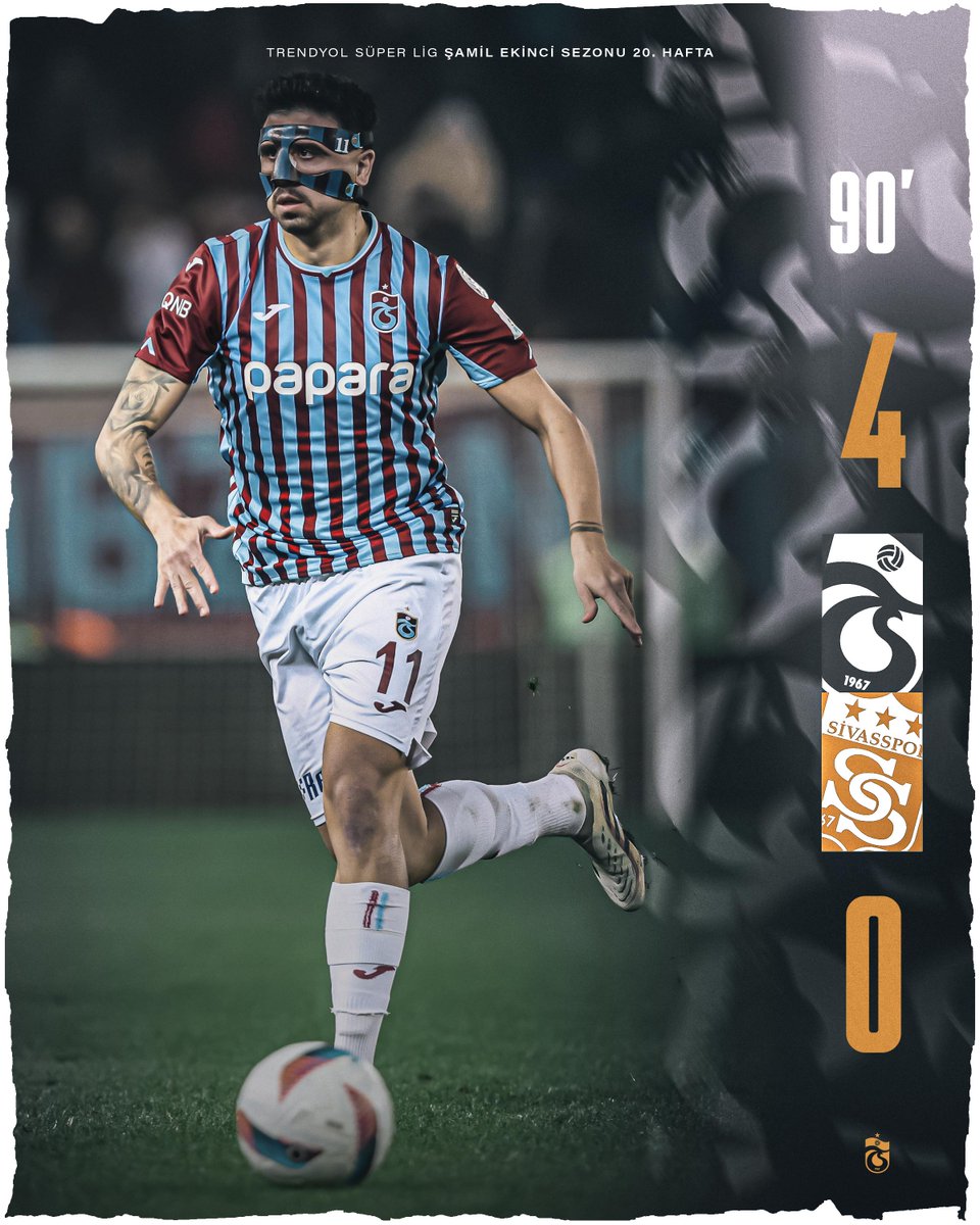 ⏱ 90' Karşılaşma sona erdi. 

Trabzonspor 4-0 Net Global Sivasspor #TSvSVS