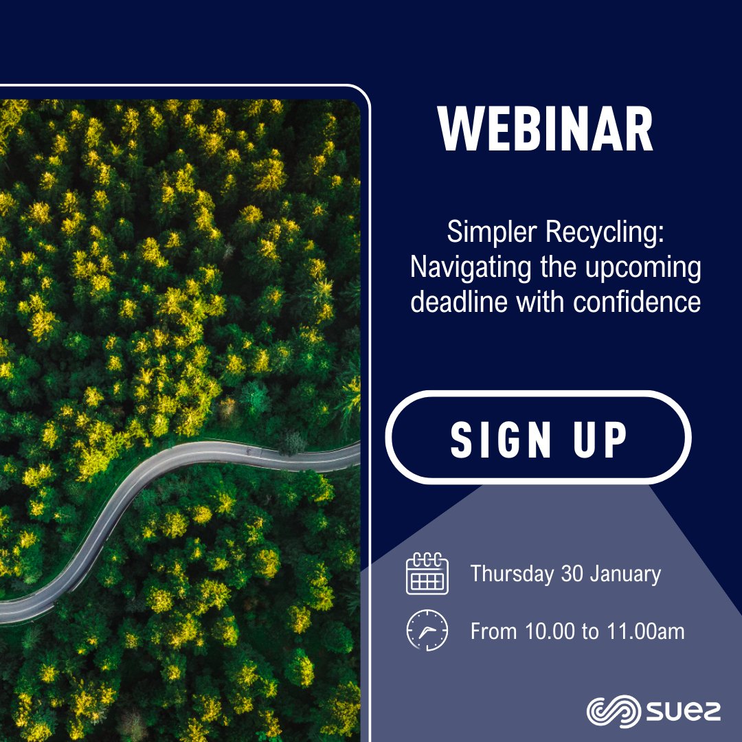 AdamRead74's tweet image. The next @suezUK webinar is on #SimplerRecycling! Is your #business ready for the new requirements to #sortatsource #recycling &amp;amp; have a separate #foodwaste #collection?  Be prepared! Join us: bit.ly/3PARJBZ #DevonCC #GMCA @stuhhigh_suezUK
