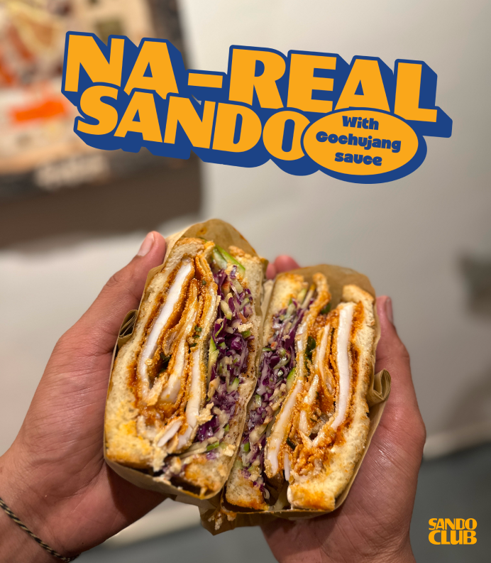 JassilJamal's tweet image. Yes, we put coconut in a sandwich. 
This is our Na-Real Sando!

It&apos;s glazed with Gochujang sauce and a tangy purple slaw. 

It&apos;s time we went beyond Paneer to push vegetarian cuisine, and as a mallu, I&apos;m super proud of this one!

Will you try this? Come for our pop-up to try it!