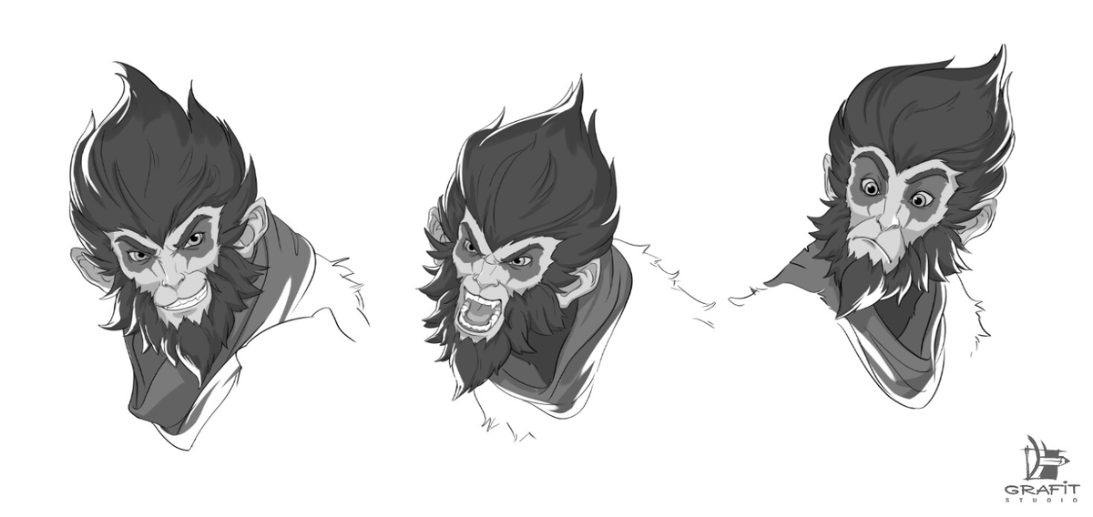 Wukong Facial Expression Style Guide by Green Feline 