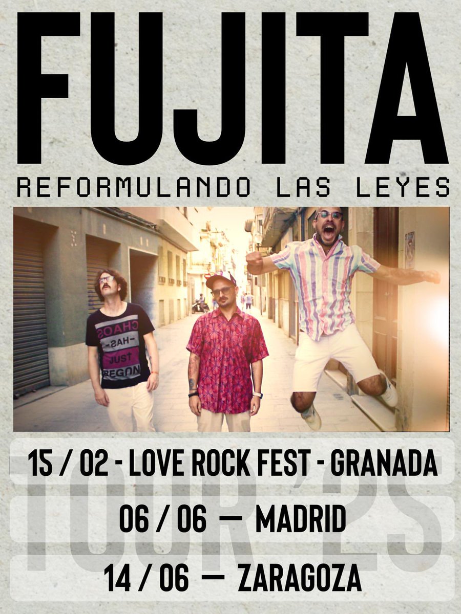 🔴Primer adelanto de la gira “Reformulando las leyes” 
Pronto os diremos mas localizaciones, estad atentos!