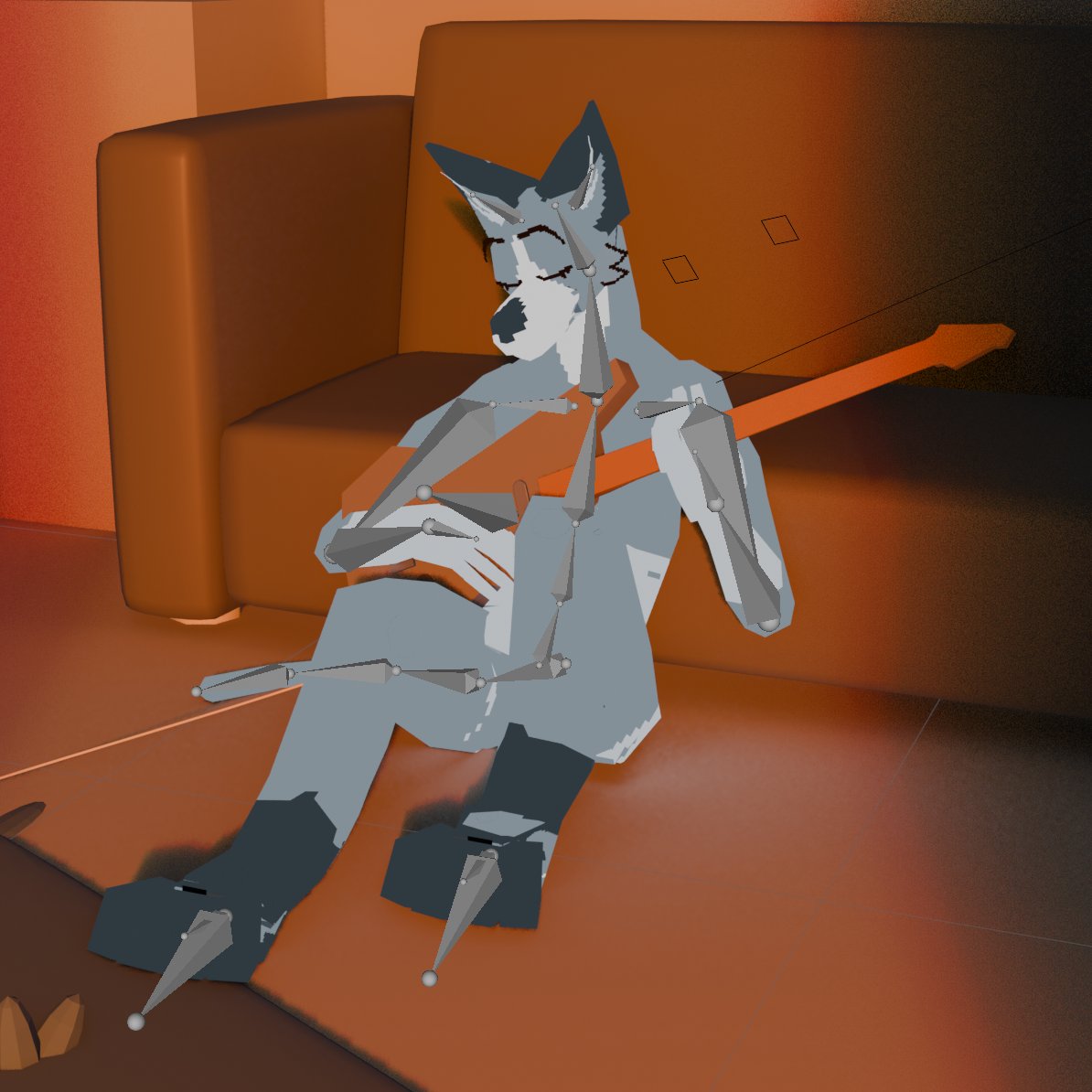 FurryHalcyon's tweet photo. also some lil behind the scenes :3
Outlines are (currently) all live modifier objects, and their colours are set mostly during compositing. Brooke's shadowing is all in compositing https://t.co/FJ3PgNeb9a