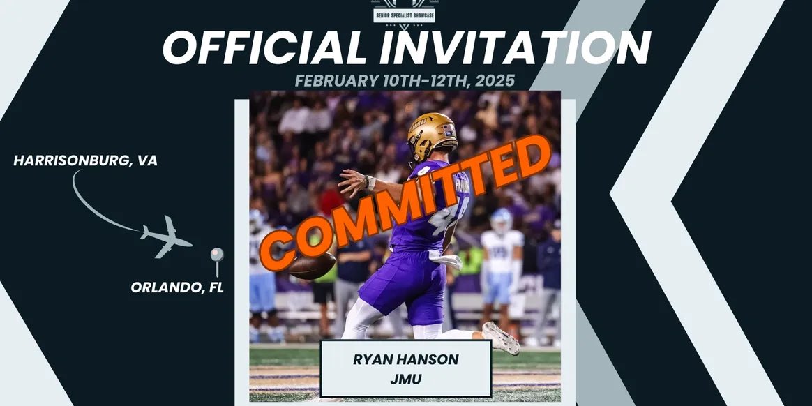Senior Specialist Showcase (@sr_specshowcase) on Twitter photo Our next three Punters attending the Senior Specialist Showcase.
Welcome,
Tyler Pastula - San Diego State
<a href="/tyler_pastula/">Tyler pastula</a> <a href="/AztecFB/">San Diego State Football</a>
Ryan Heicher - Arkansas State
<a href="/ryan_heicher/">Ryan Heicher</a> <a href="/AStateFB/">Arkansas State Football</a>
Ryan Hanson - James Madison
<a href="/RyanHansonkicks/">Ryan Hanson๐บ๐ธ</a> <a href="/JMUFootball/">JMU Football</a> Our next three Punters attending the Senior Specialist Showcase.
Welcome,
Tyler Pastula - San Diego State
<a href="/tyler_pastula/">Tyler pastula</a> <a href="/AztecFB/">San Diego State Football</a>
Ryan Heicher - Arkansas State
<a href="/ryan_heicher/">Ryan Heicher</a> <a href="/AStateFB/">Arkansas State Football</a>
Ryan Hanson - James Madison
<a href="/RyanHansonkicks/">Ryan Hanson๐บ๐ธ</a> <a href="/JMUFootball/">JMU Football</a>