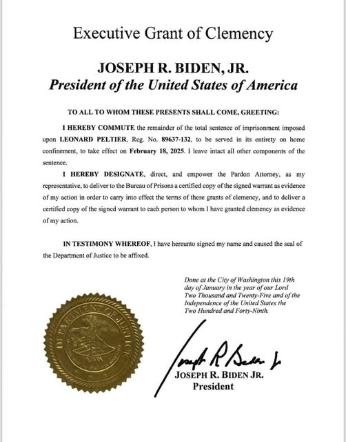 Leonard Peltier is now free
After near 50 years he can go home
Pilamayaye/Thank you to all our followers &amp; non followers who have supported our decades long push to see him free
It has meant so much to us to have your support
#INDIGENOUS #TAIRP