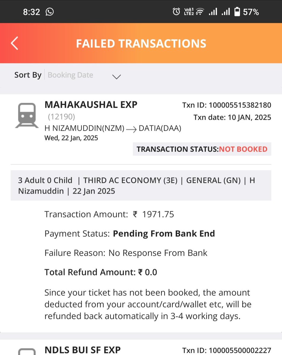Prince54464484's tweet photo. @IRCTCofficial यह टिकट बुक करने की कोशिश की थी मैने १० जनवरी को जिसके पैसे तो कट गए मेरे खाते से लेकिन अभी तक रिफंड नहीं आया है कृपया मेरी मदद की जाए https://t.co/cNrnUtmTPX