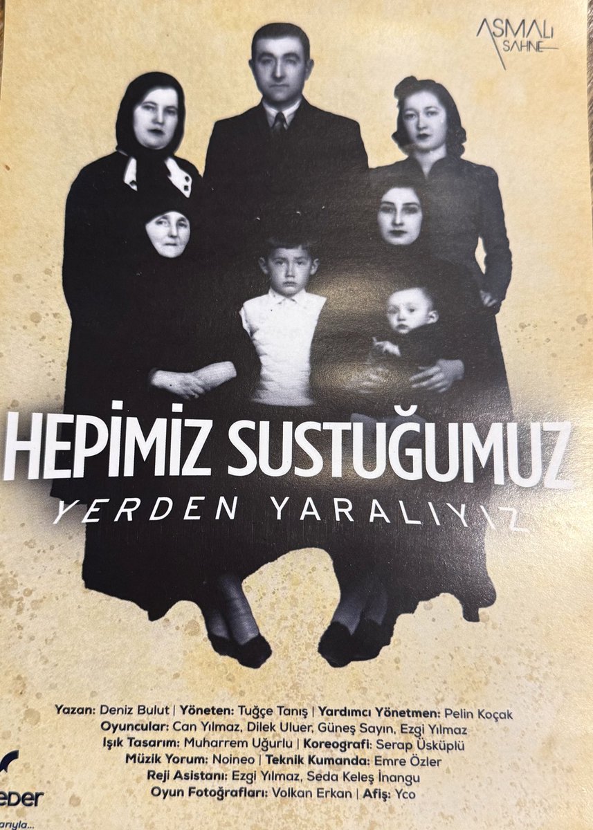 ozgurozgulgun's tweet photo. Hepimiz Sustuğumuz Yerden Yaralıyız @Asmali_Sahne yeni text, heyecan verici tiyatro soluğu 🎭🎭🎭 https://t.co/EFnaubhYtQ