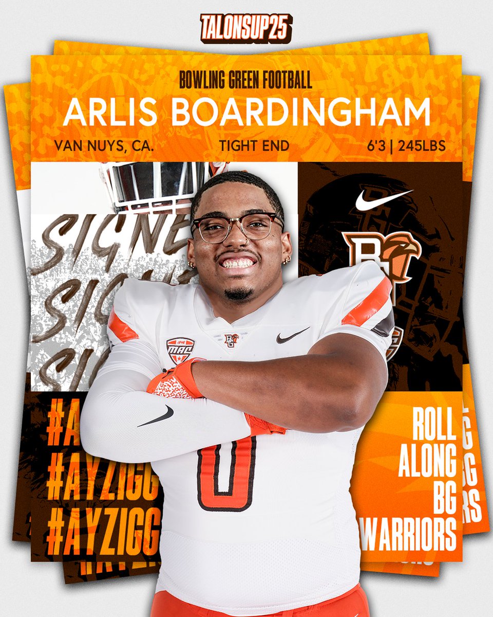 BGSU Football (@bg_football) on Twitter photo ππππ£ππ βοΈ
Welcome <a href="/Arlisb42/">Arlis Boardingham</a> to BOWLING GREEN π€
#TalonsUp25 x #ToTheMoon ππππ£ππ βοΈ
Welcome <a href="/Arlisb42/">Arlis Boardingham</a> to BOWLING GREEN π€
#TalonsUp25 x #ToTheMoon
