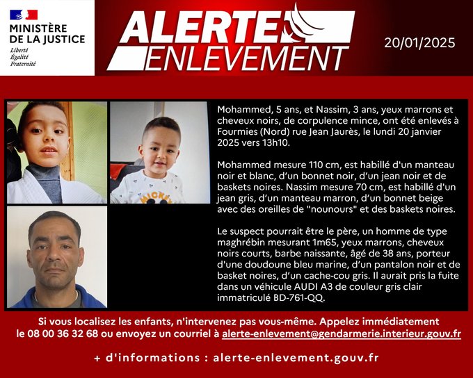 Alerte enlèvement en cours