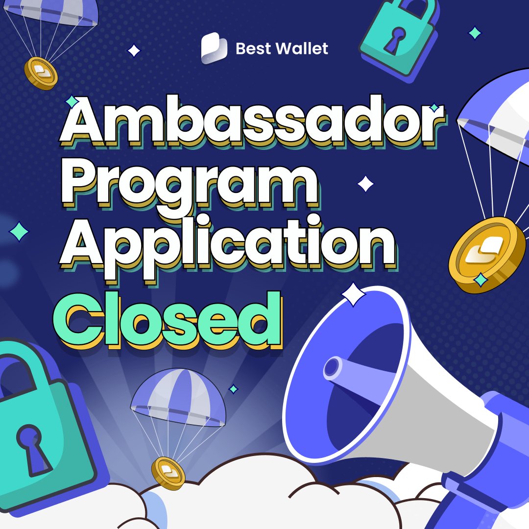 BestWalletHQ's tweet image. 📢 Ambassador Program Applications Are Now Closed!🔒

😻Wow! We are beyond thrilled to announce that we’ve received over 1,000 applications for our Ambassador Program. 🎉 Your enthusiasm and interest have truly blown us away, and we want to thank everyone who took the time to…